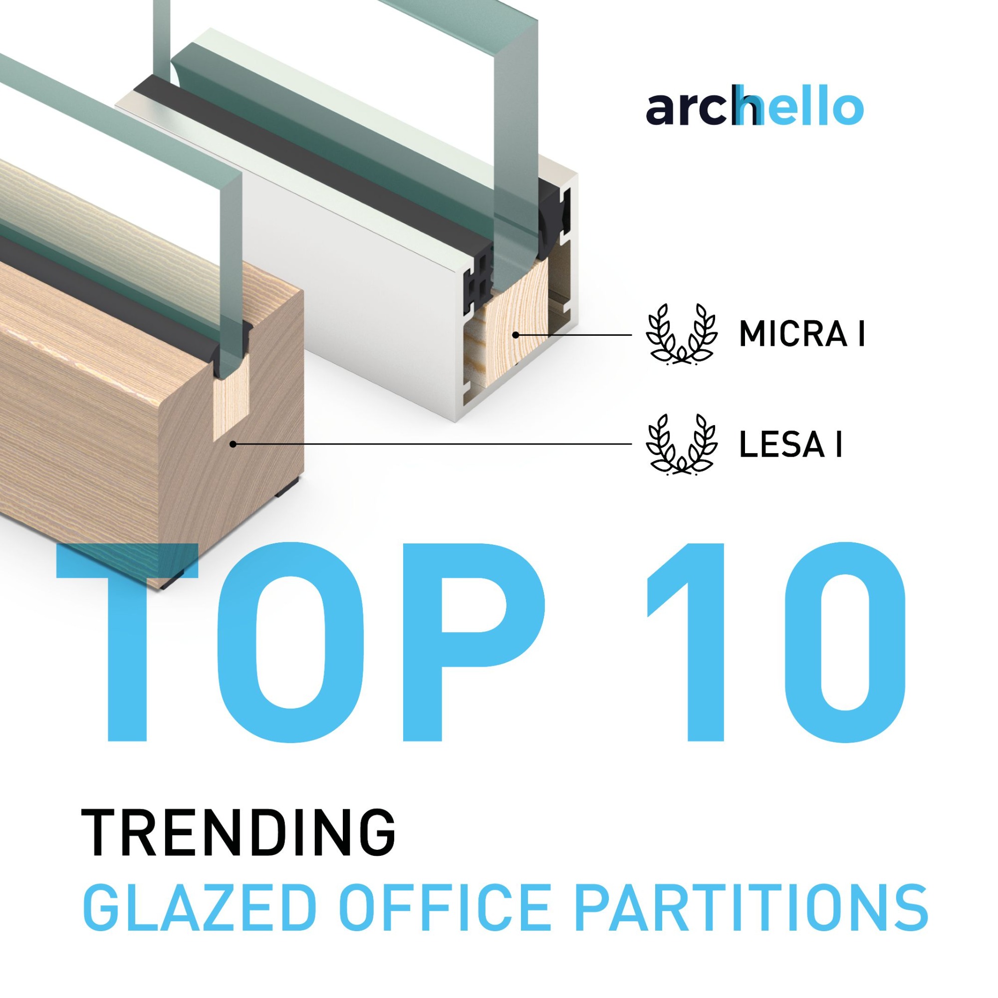 TOP 10 trendy presklených kancelárskych priečok od Archello